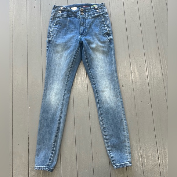 Anthropologie Pilcro jeans womens 25 blue dark wash high rise skinny denim - Picture 6 of 15
